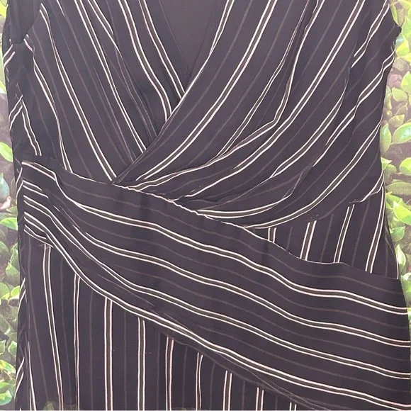 NWT JASON WU GREY painterly stripe silk blouse sleeveless women’s size 12 - Picture 3 of 6
